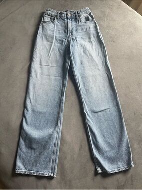 Hollister Light Blue Ultra High Rise Dad Jeans Hipster Vintage Stretch.